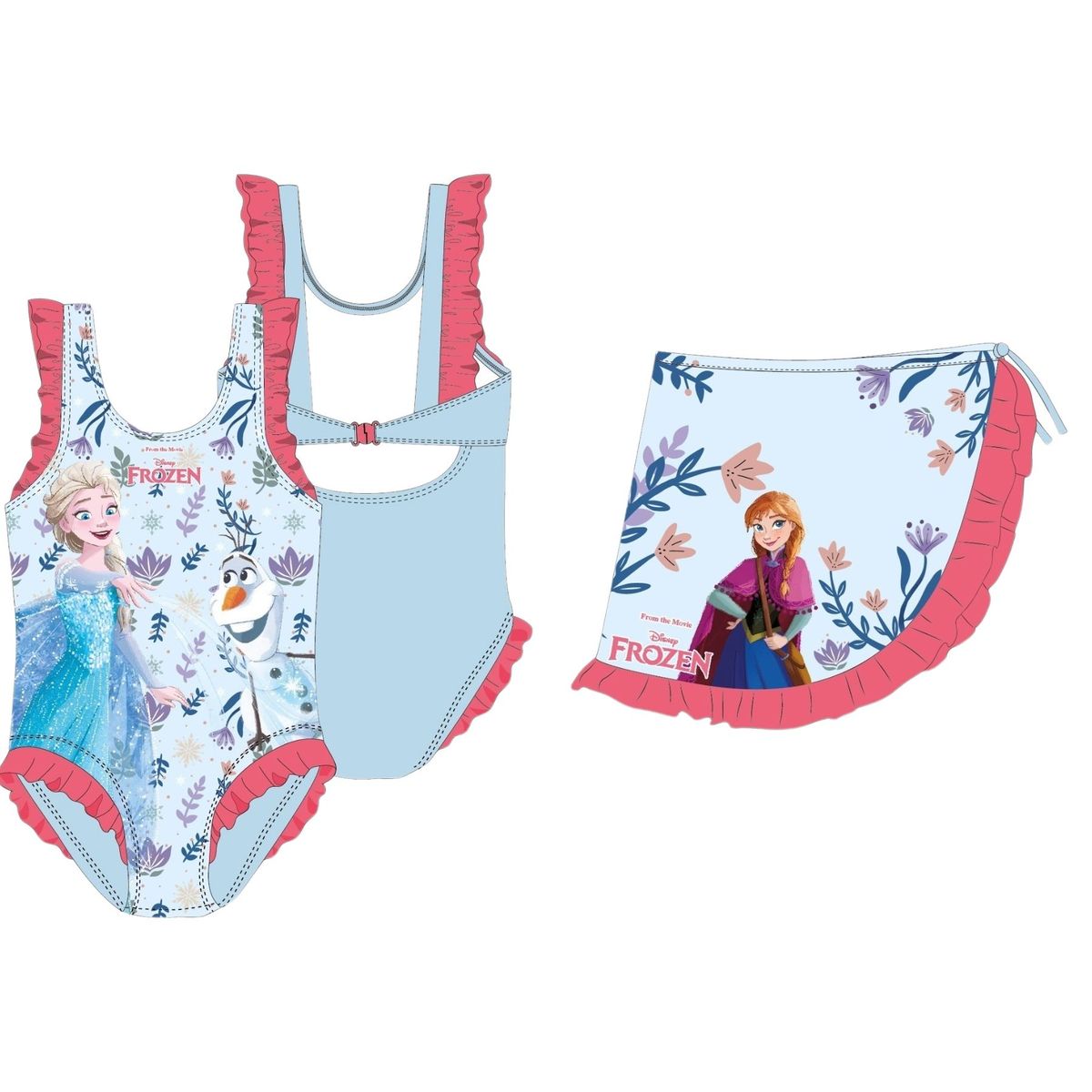 Frozen Badedrakt med Sarong